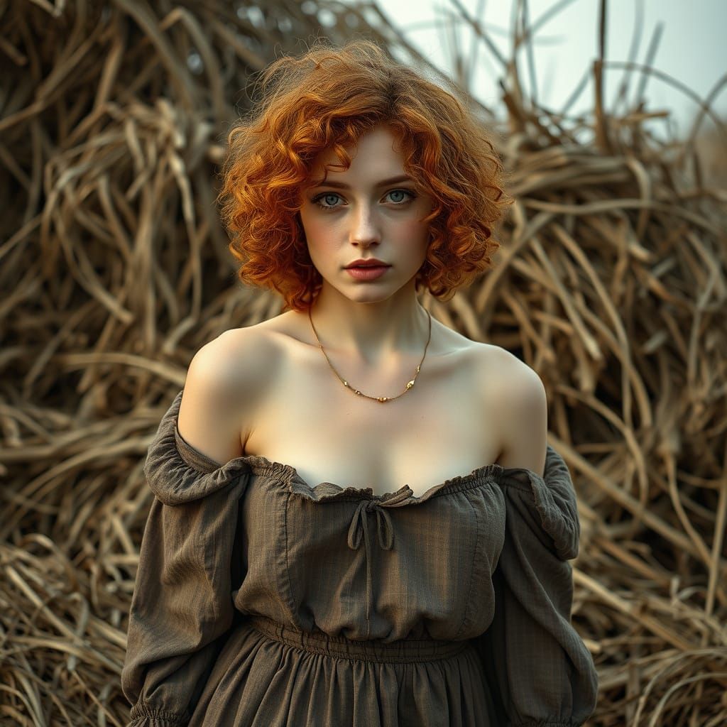 Create a typical Dutch ginger woman 24 years,