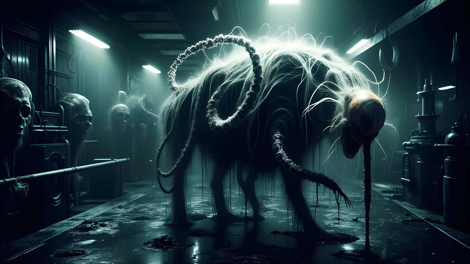 Grotesque Alien Machine in Science Lab