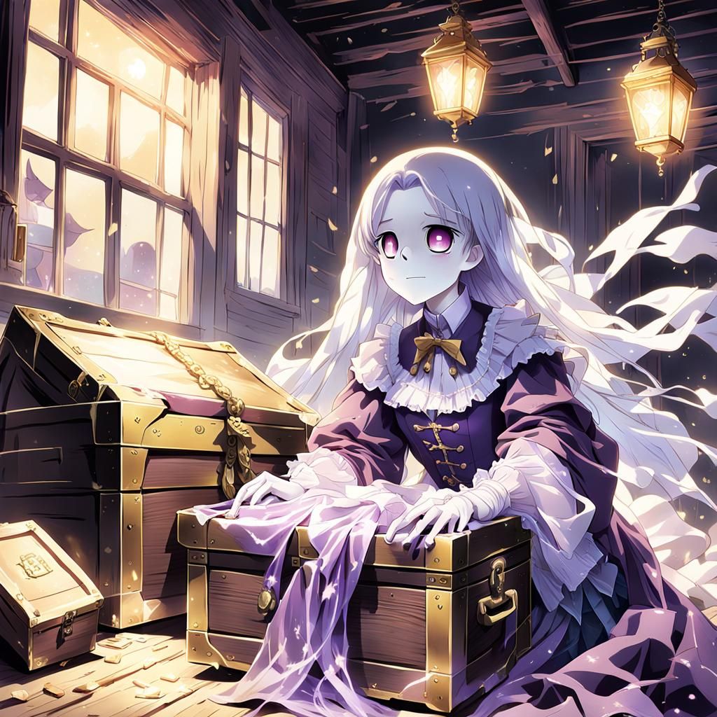 Translucent Purple Ghost Emerges in Anime Key Visual