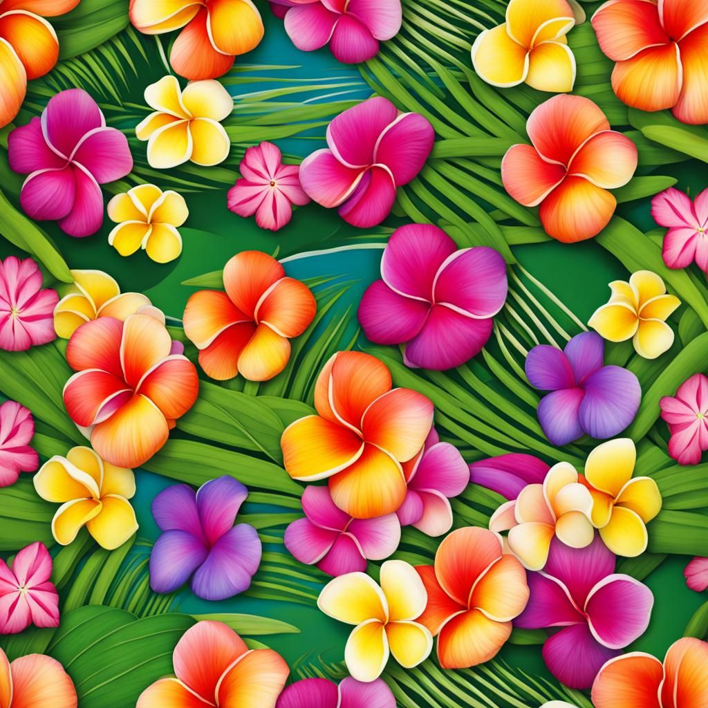 Exotic Hawaiian Lei Flower Arrangement