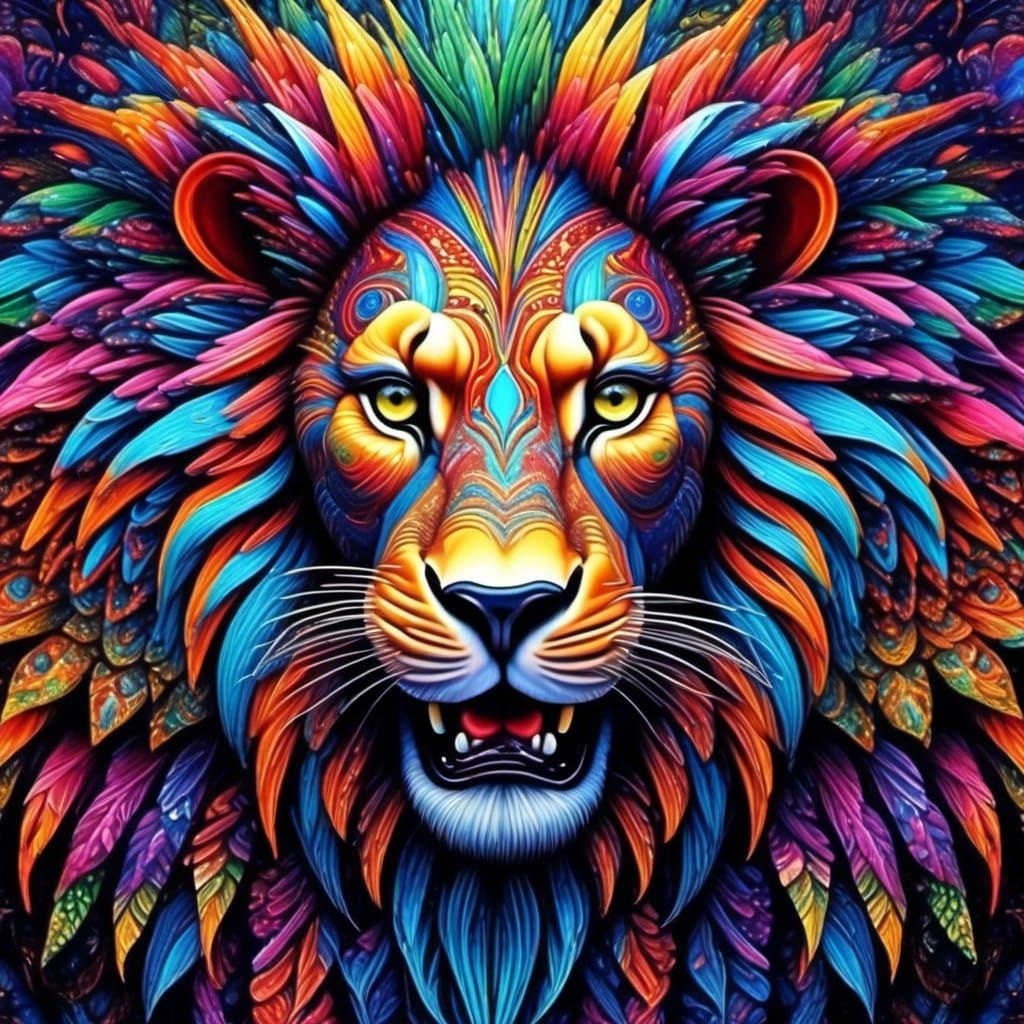 Colorful Lion