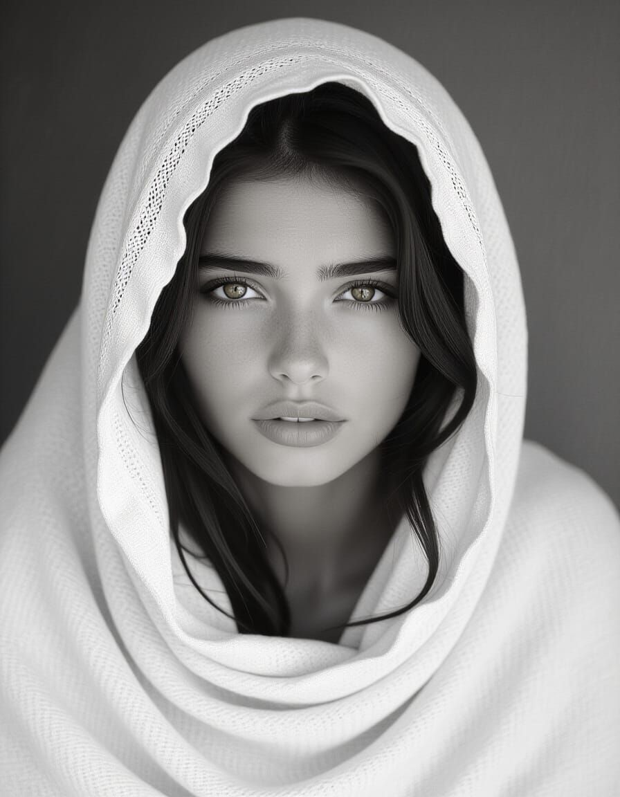 Mysterious Woman Portrait in Fine Art Style