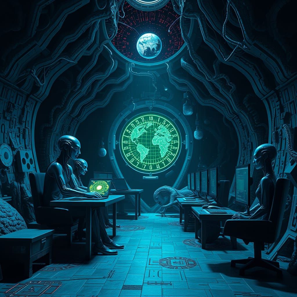 AI Study in Astral Cyberspatial World with Aliens and AI Ava...