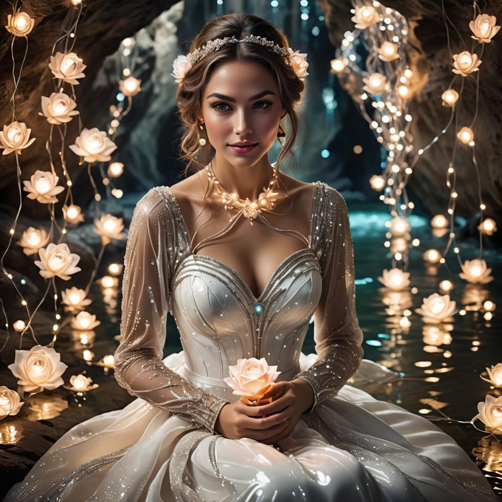 Victorian Vampire Queen with Rose, in Frazetta Style