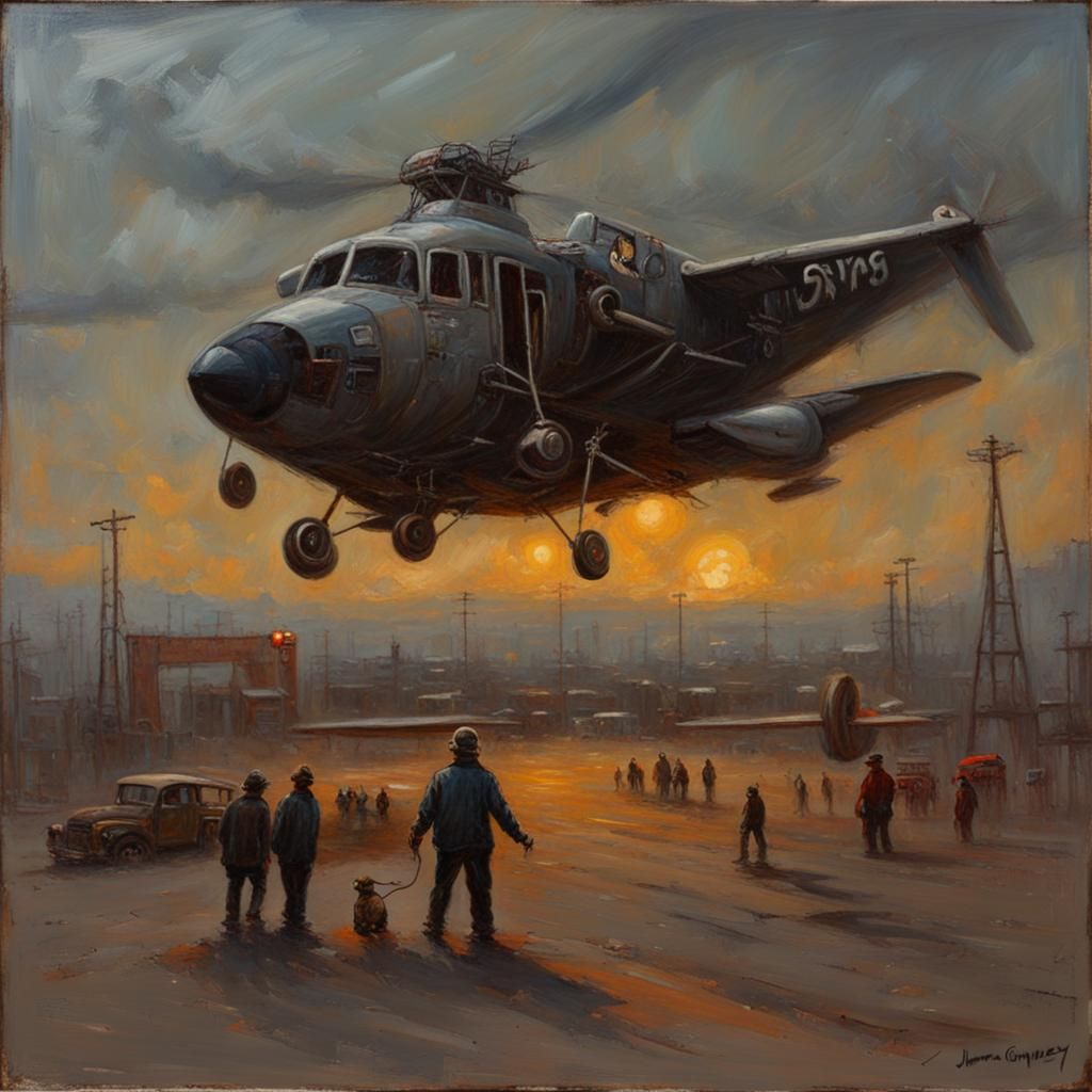 Ghostly Apparition in Oil Painting Style