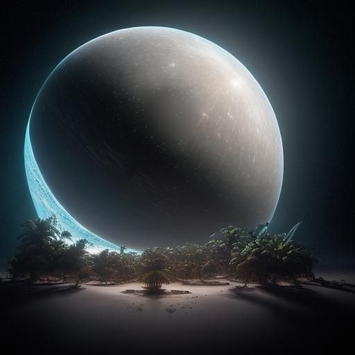 Gigantic Tropical World in Space: Photorealistic CGI Render