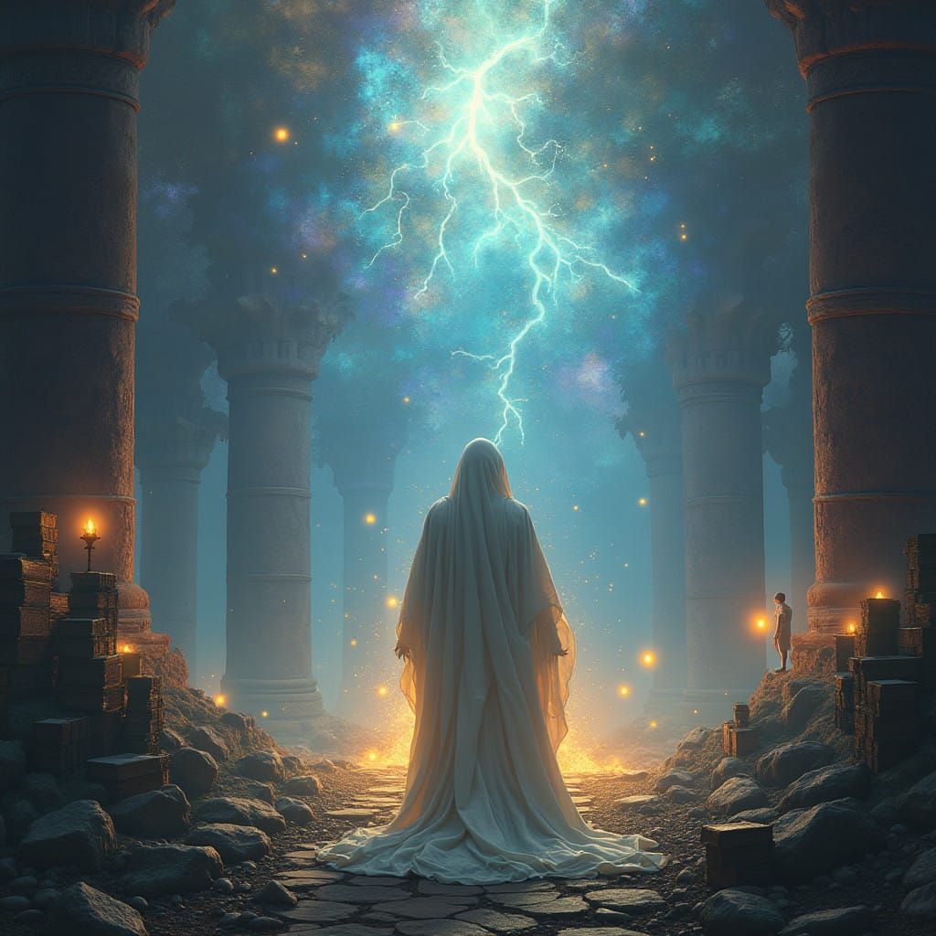 The Creator: Ethereal Being in Mystical Realm