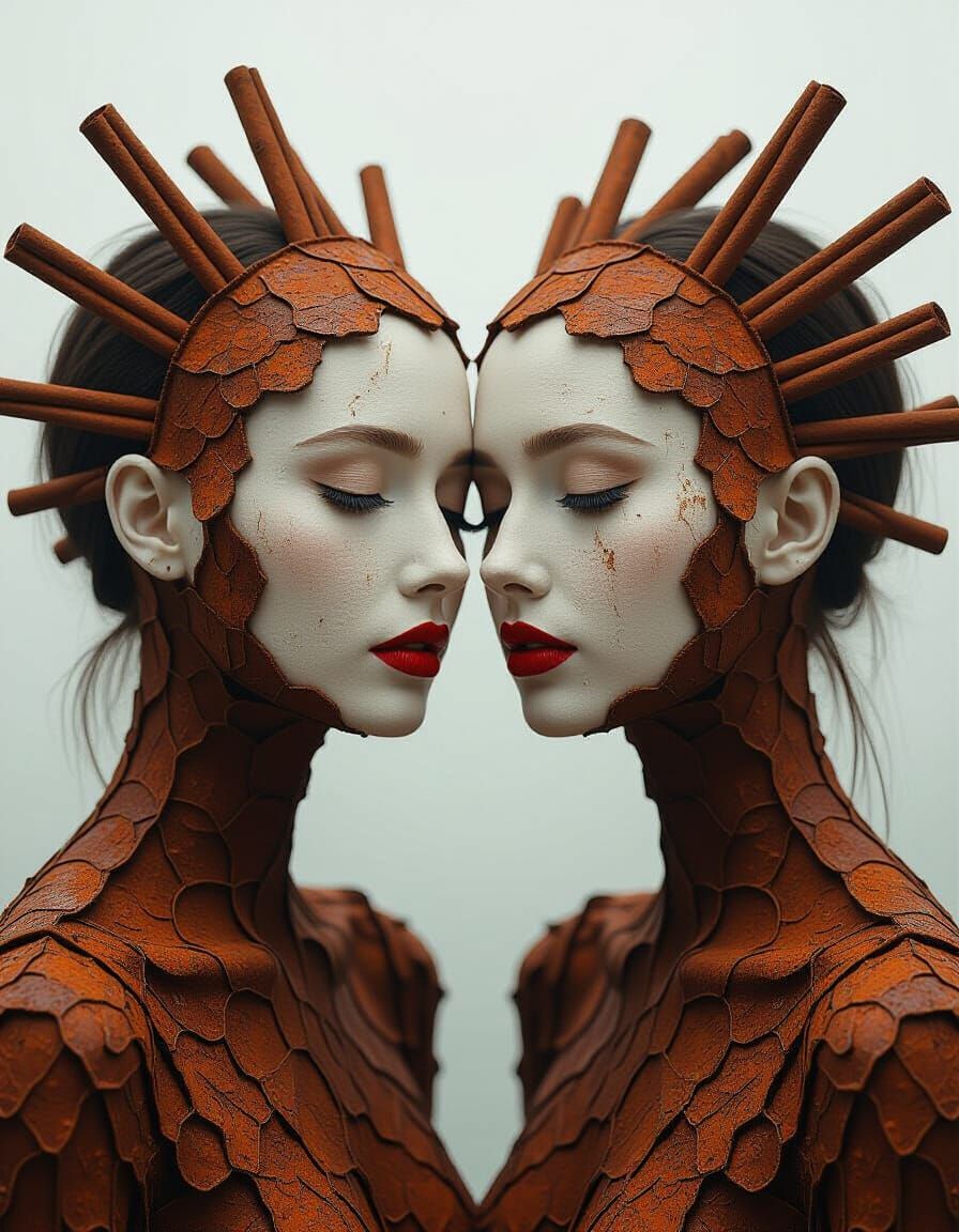 Where They Touched Split-Infinity in Their Clothes Carved fr...