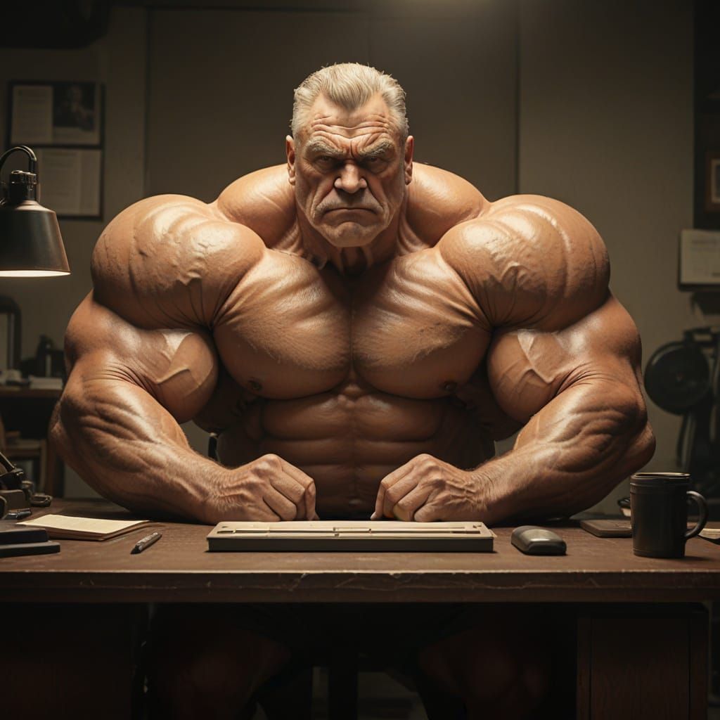 Joe: The 73-Year-Old Powerlifter in Dramatic Lighting