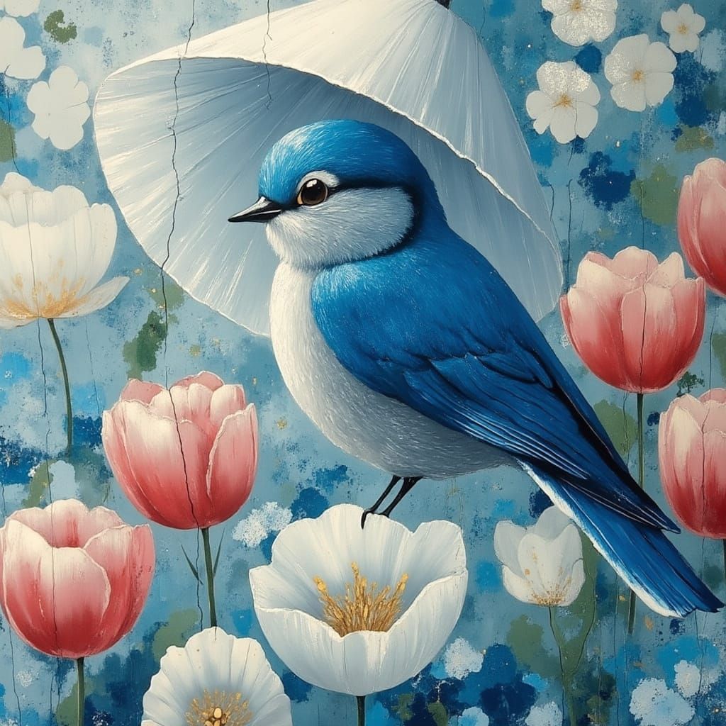 Serene Springtime Scene in Ukiyo-e Style