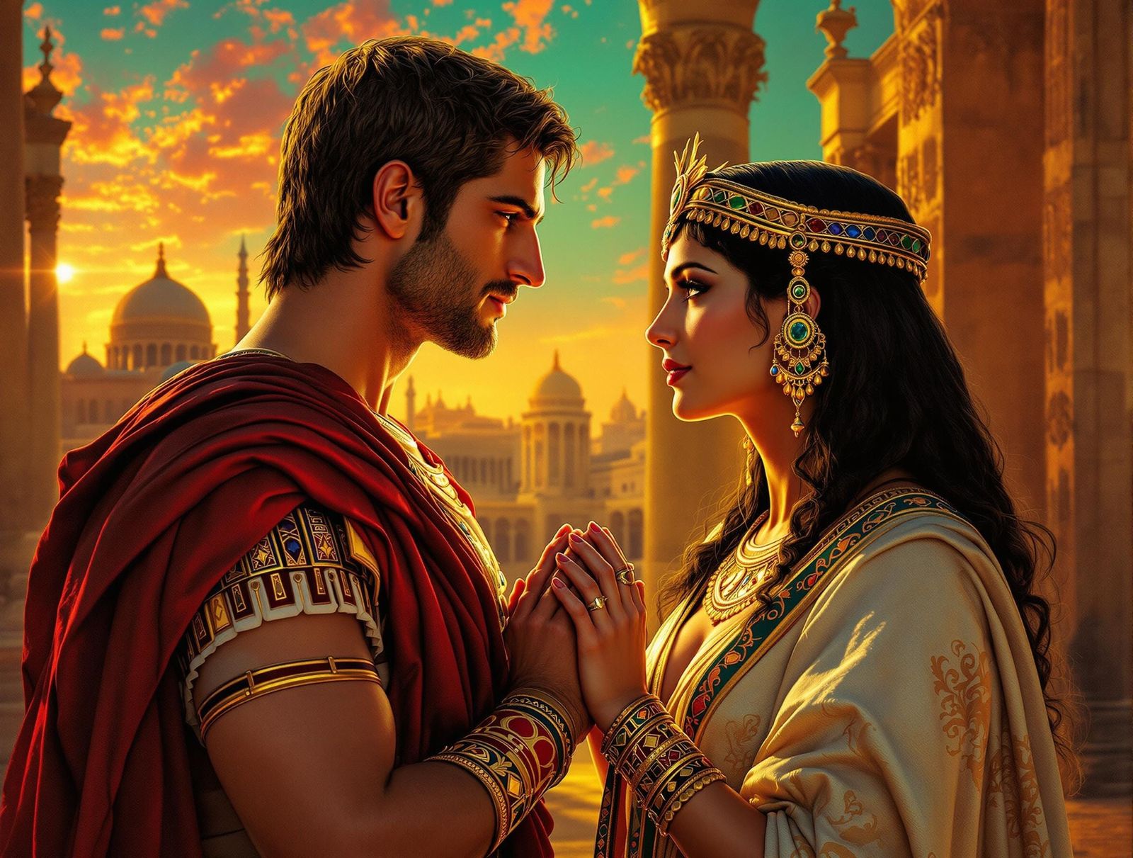 Elegant Ancient Lovers in Alexandria