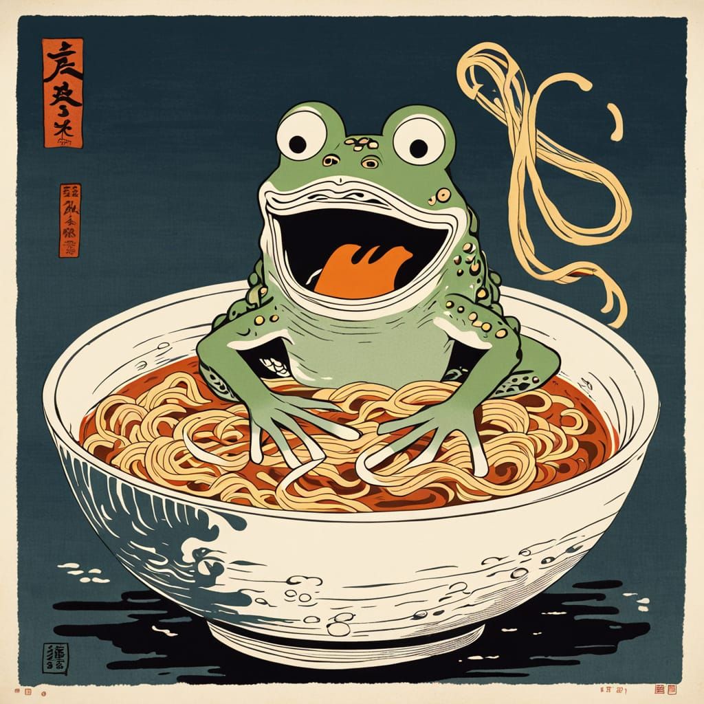 Frog's Shock: Noodle Monster Emerges, Hoji Style