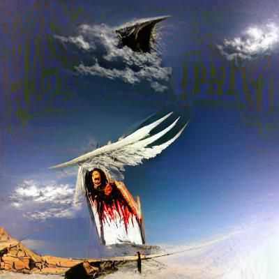 Gothic Death Angel in Graveyard Scene