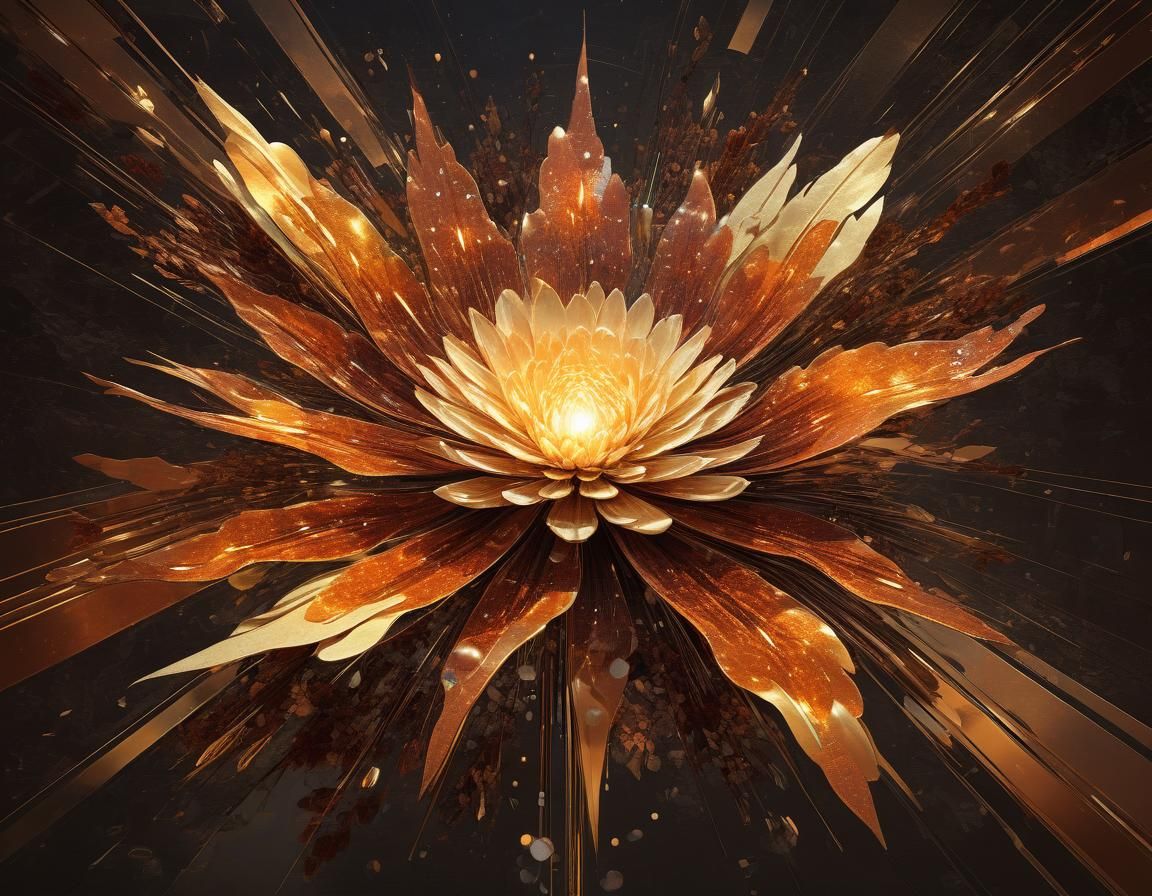 Ethereal Comatose Figure in Abstract Art Deco Style