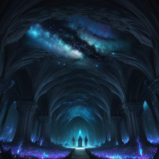 Galactic Cathedral: A Surreal Digital Matte Painting