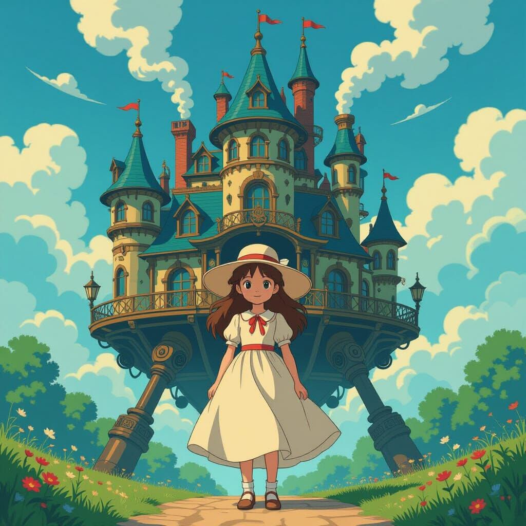 Whimsical Castle Animation Inspired by Studio Ghibli