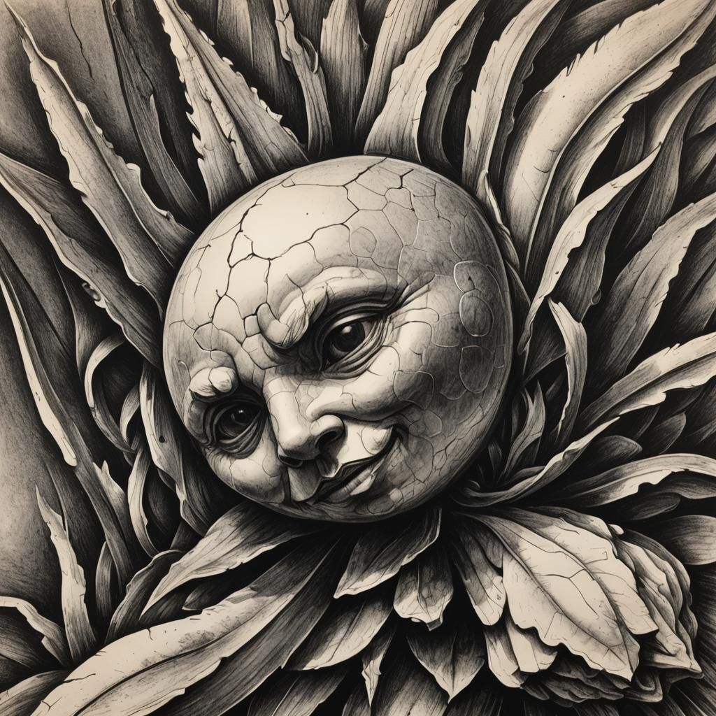 Detailed Charcoal Drawing of a Speech Balloon