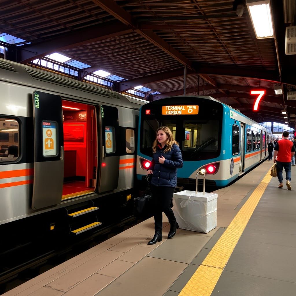 Train to Philadelphia Departing Terminal 7