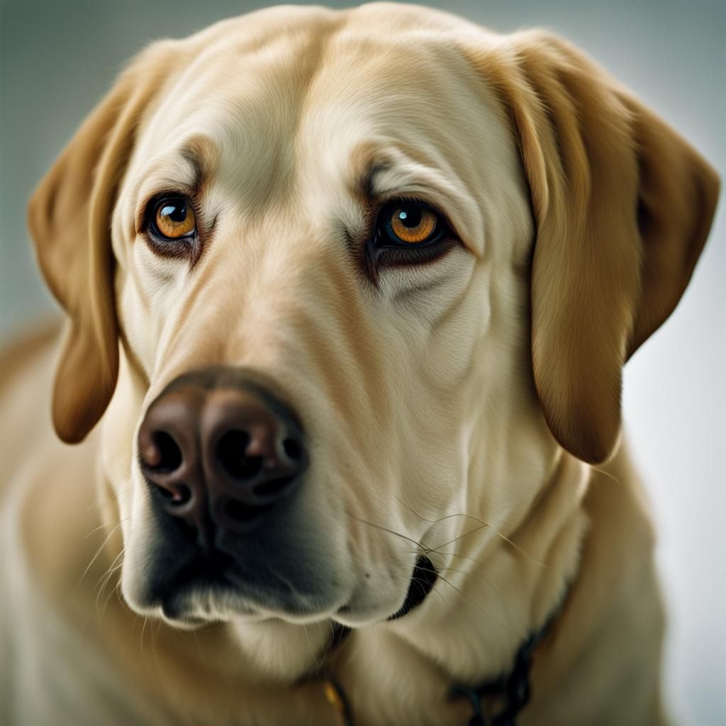 Labrador Portrait in Professional Photography Style