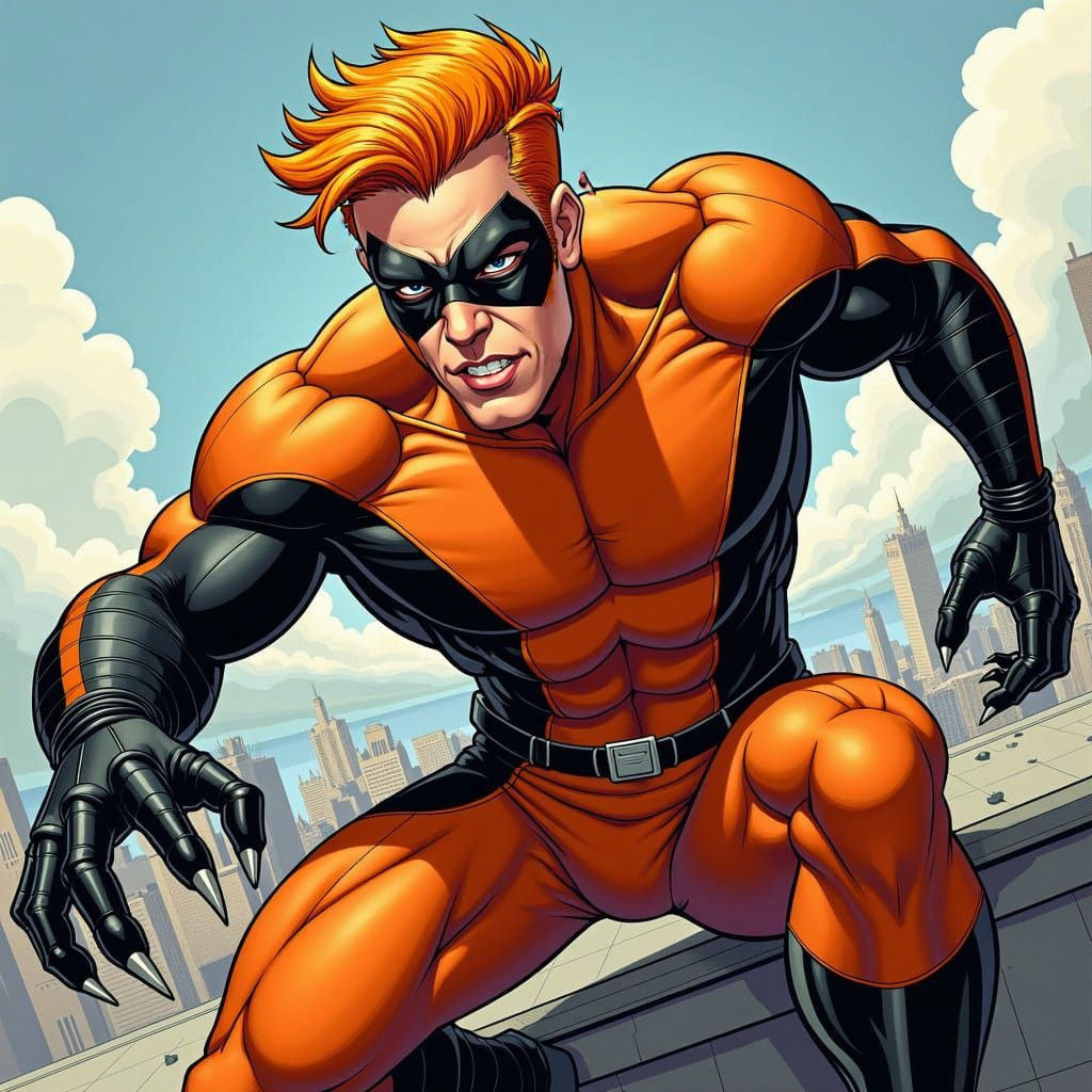 Heroic Vigilante Cat in Cyberpunk Costume