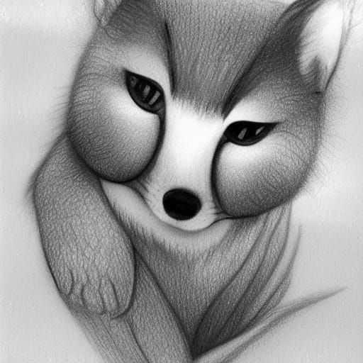 Pencil Drawing: Winter Love