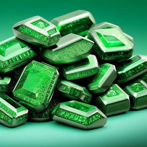 Lustrous Emerald Pile Shimmers