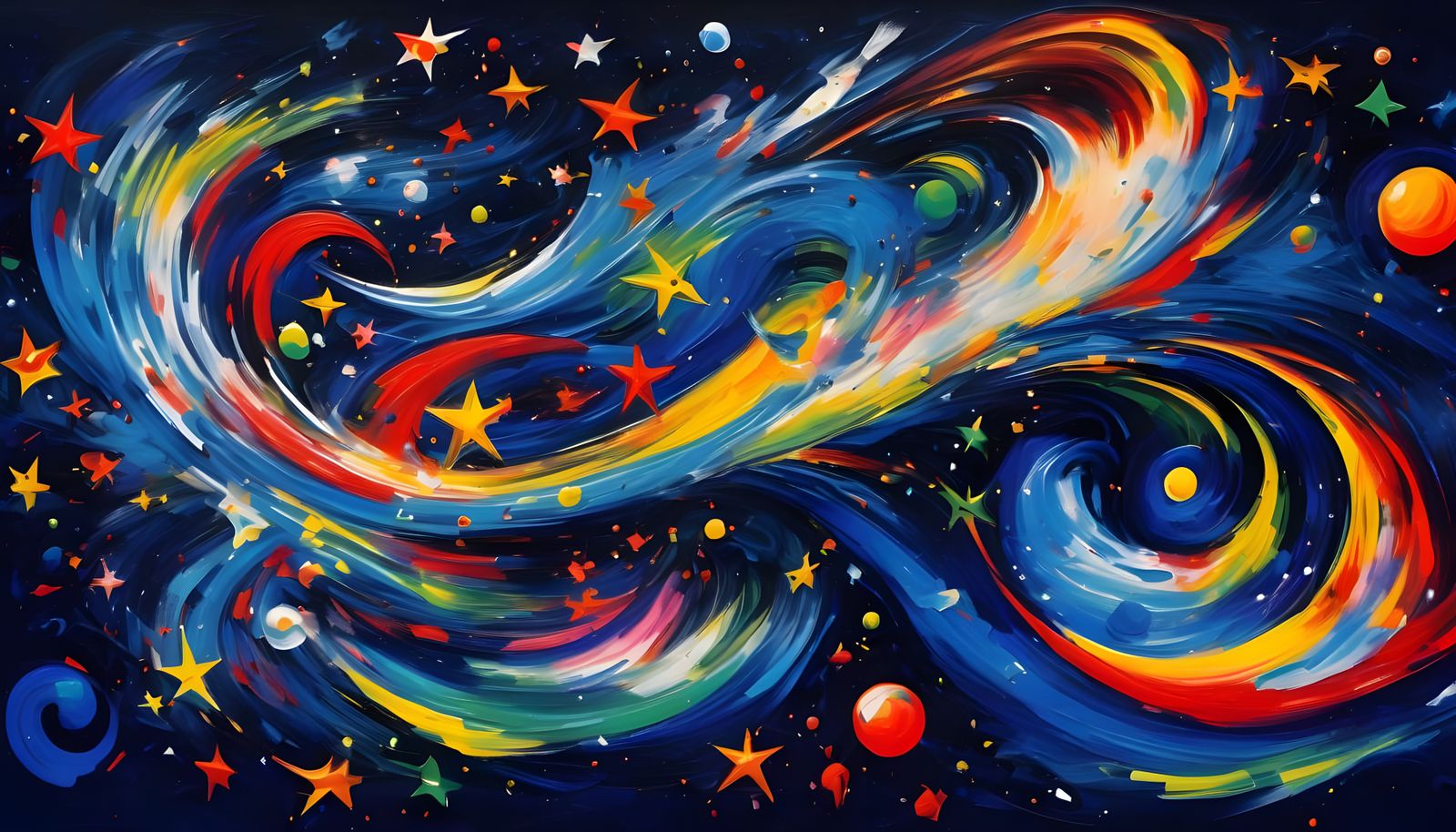 Surreal Dreamlike Cosmos Inspired by Miró