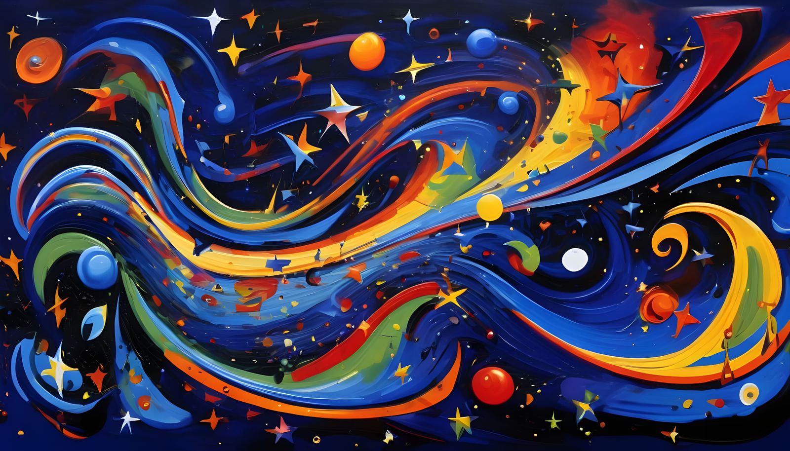 Surreal Cosmos of Stars in Tropical Colors