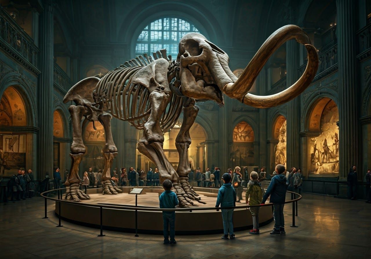 Mammoth Skeleton Unveiled in a Museum