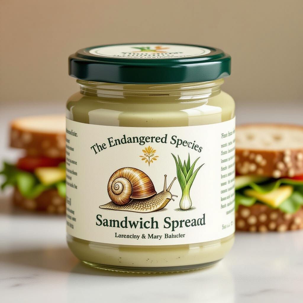 Endangered Species Sandwich Spread in Beatrix Potter Style