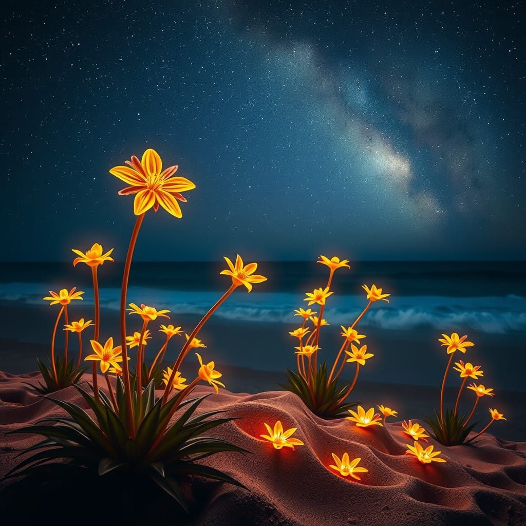 Stellar Beach Bloom in Fantasy Style