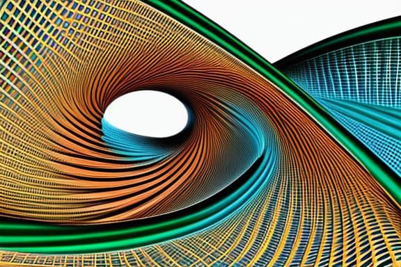 Aerial Fractals Spiraled with 3D Shading