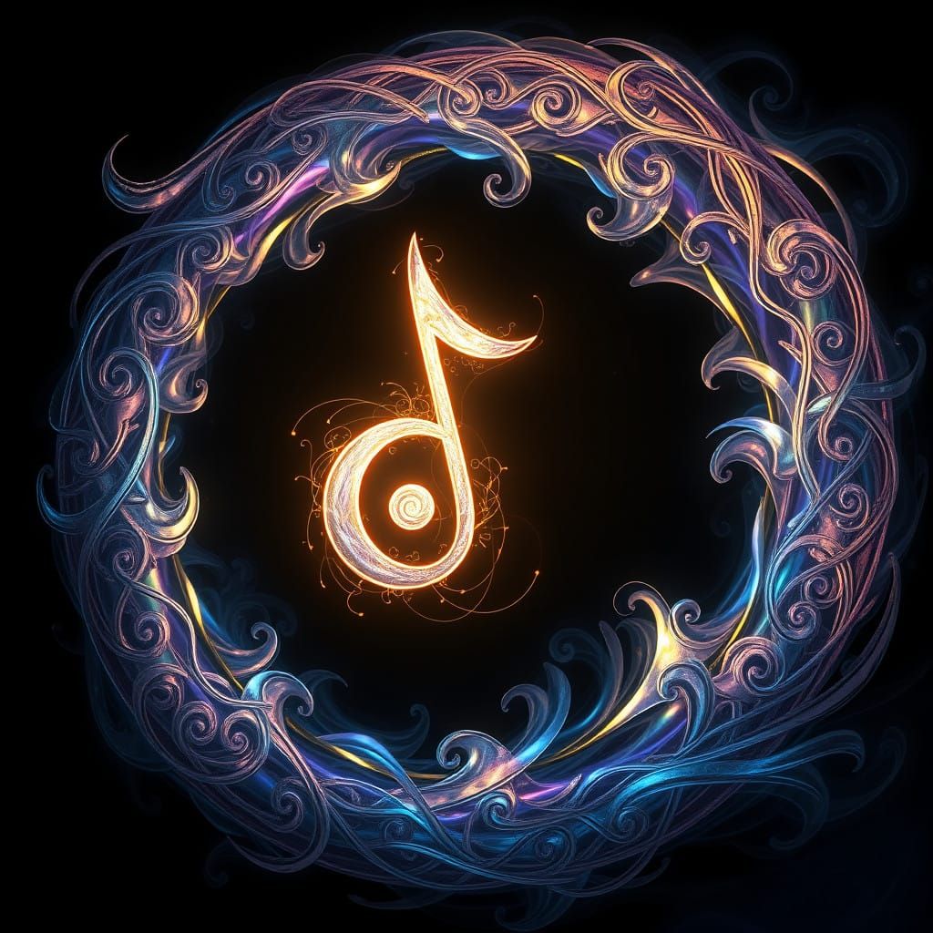 Majestic Dreamcatcher Music Symbol with Celtic Knotwork and...