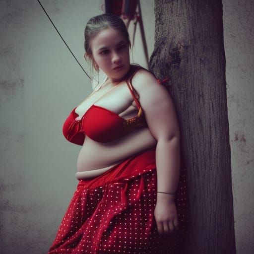 Hyperrealistic Image of a Cute Chubby Girl