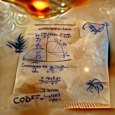 Complex Math on Cocktail Napkin Concept Art