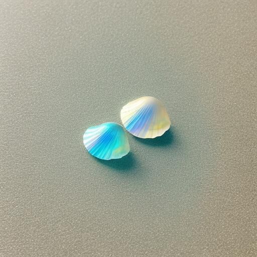 Opalescent Seashells on Pastel Sand in Zen Style