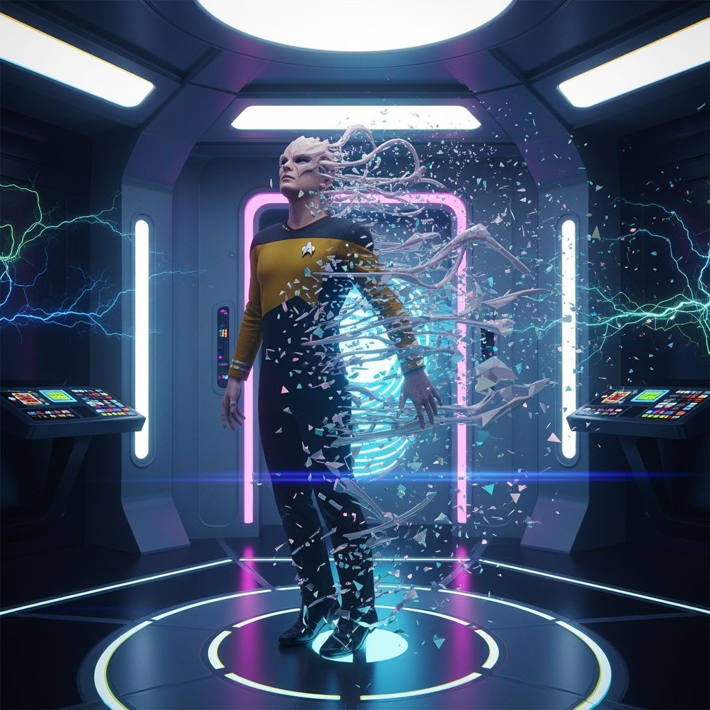 Starfleet Officer's Cyberpunk Transporter Malfunction