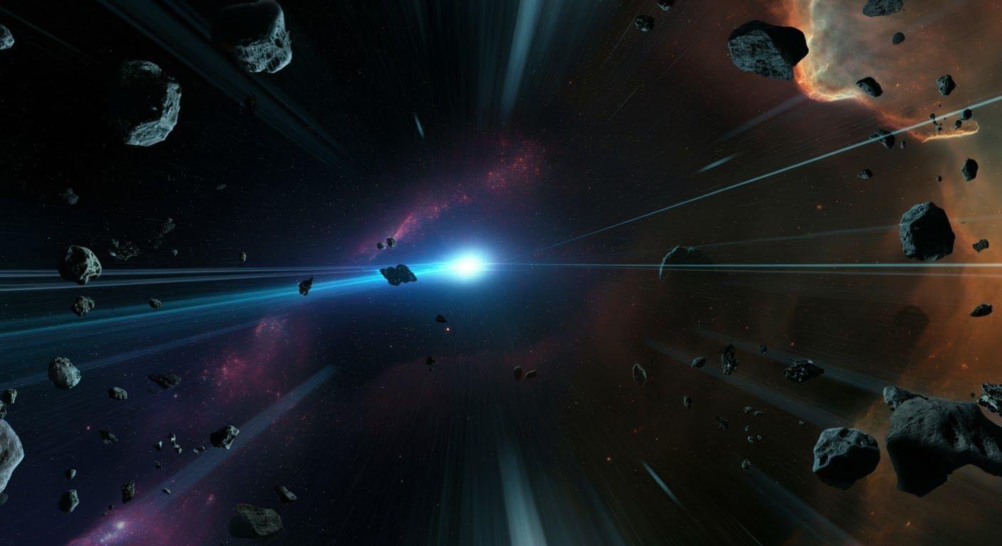 Hyperspeed Wormhole Journey Through Deep Space