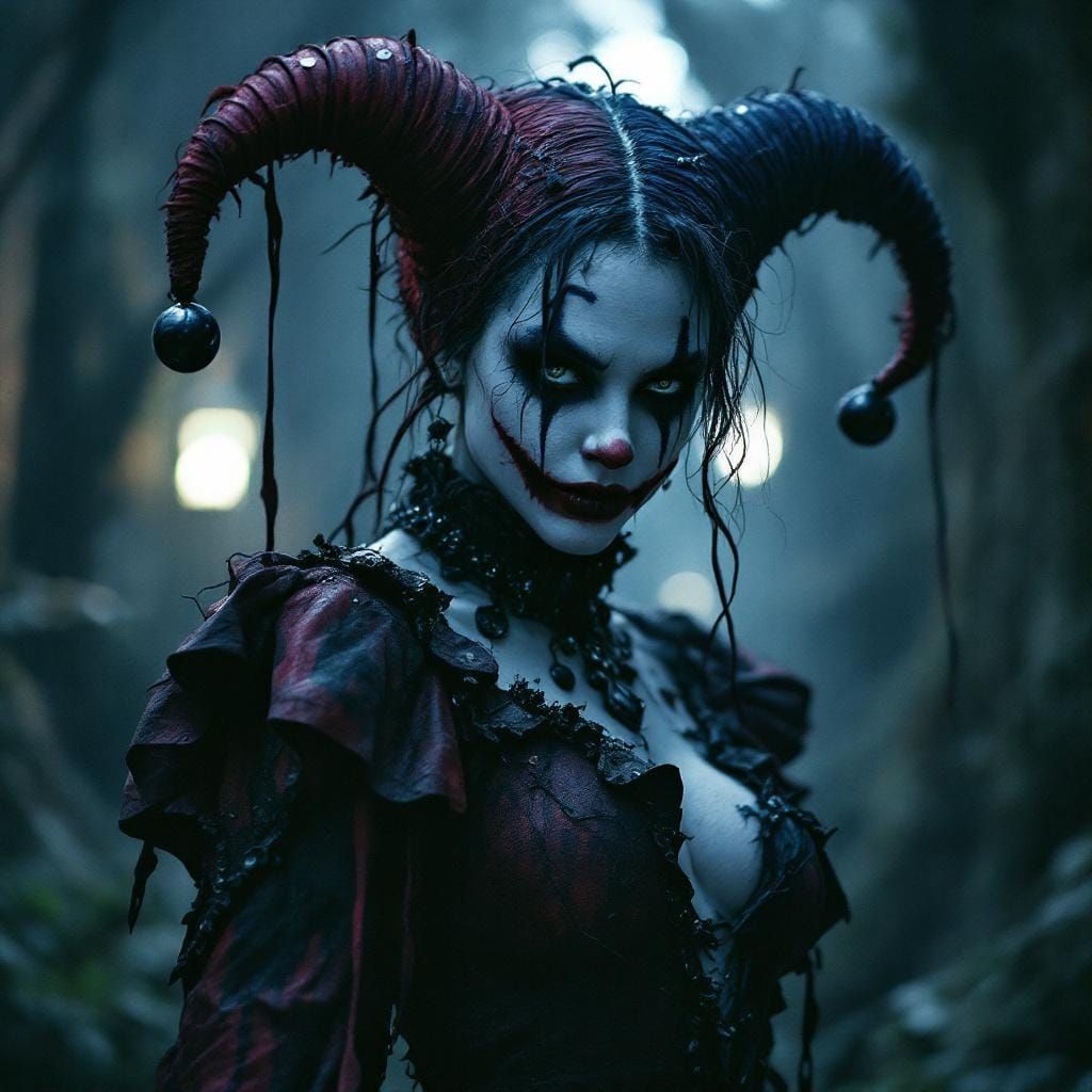 Dark Fantasy Medieval Harley Quinn Jester