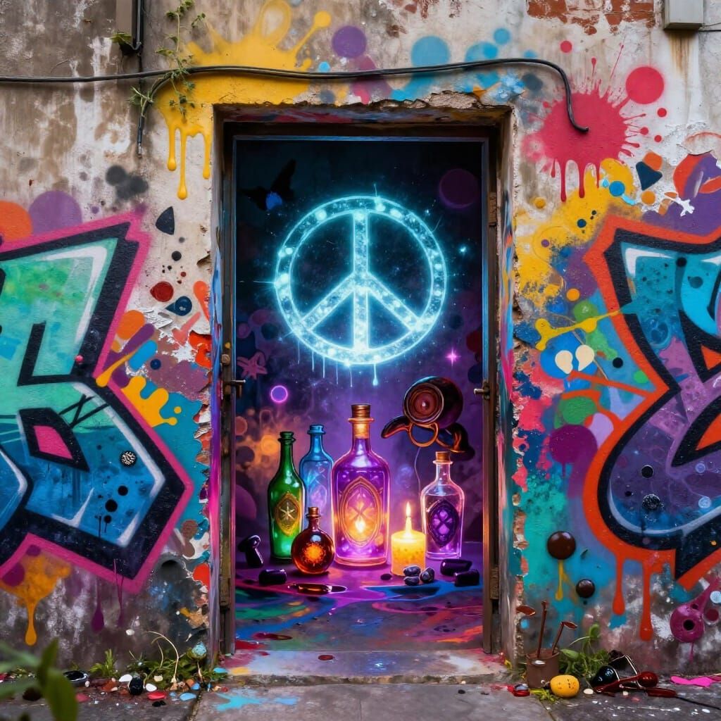 Magical Artifacts Portal in Graffiti Alley