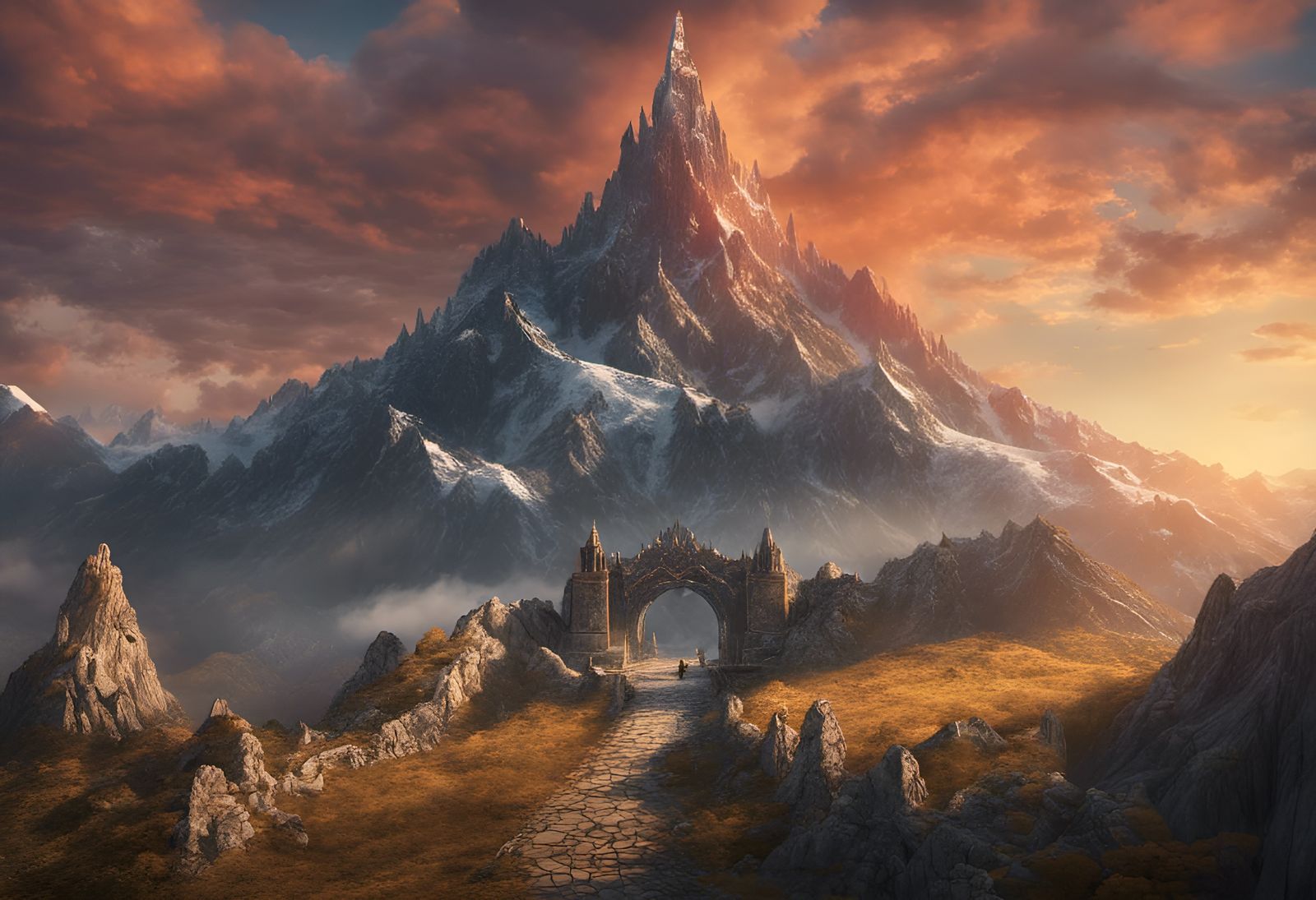 Erebor: Dwarven Kingdom in Middle-Earth Landscape