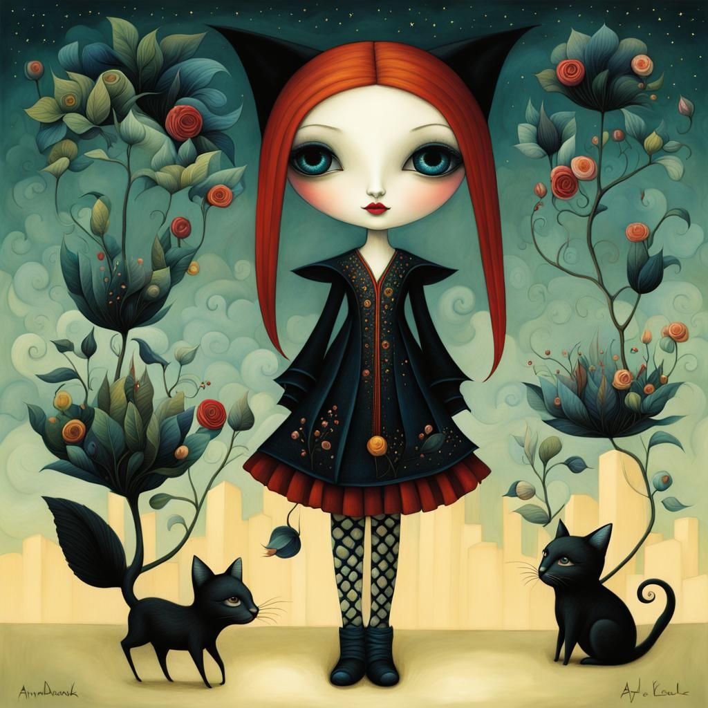 Rooftop Garden in Manhattan: Fantasy Digital Painting