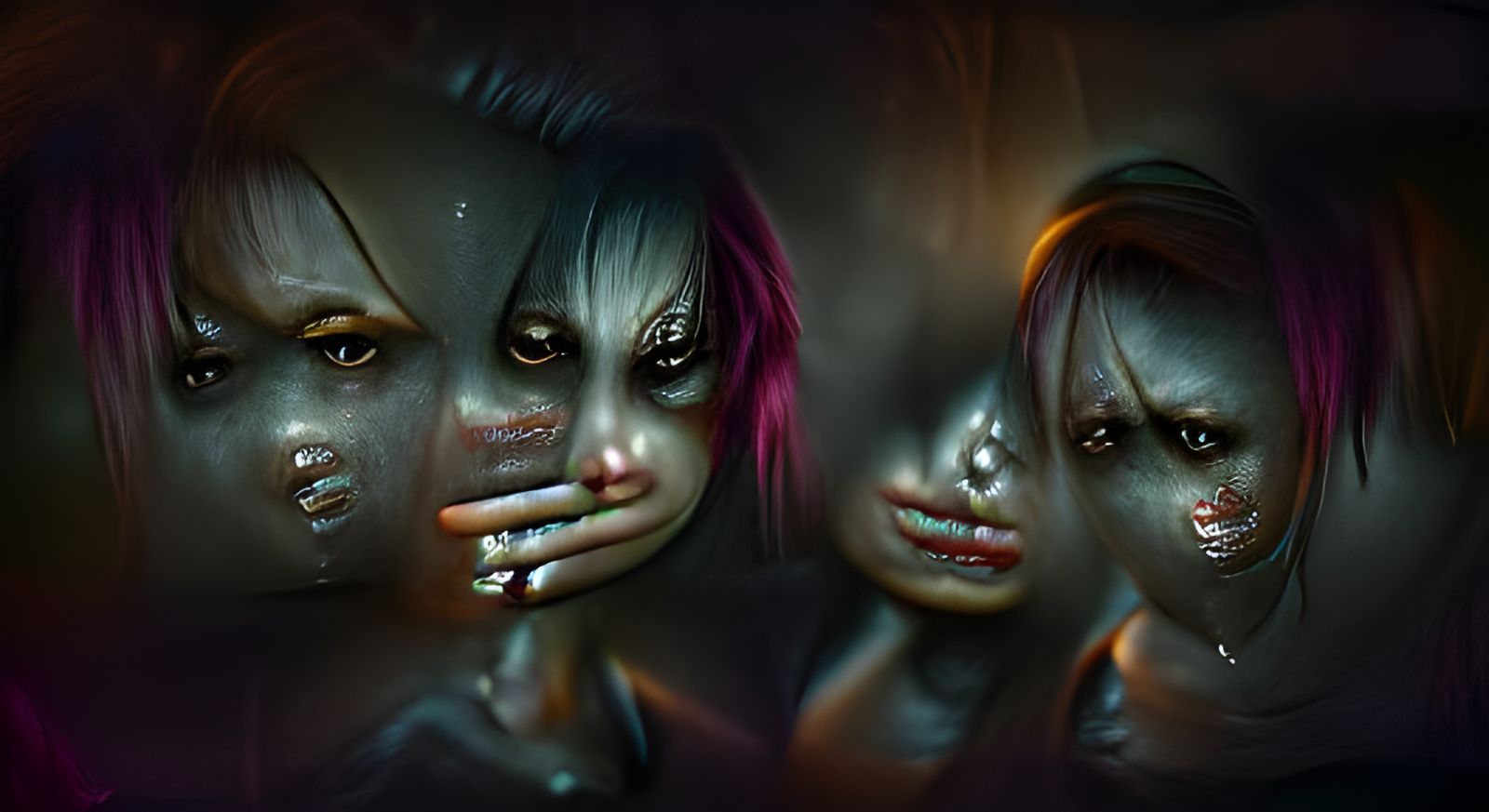 Sinister Sad Girls in Dark Diamond World