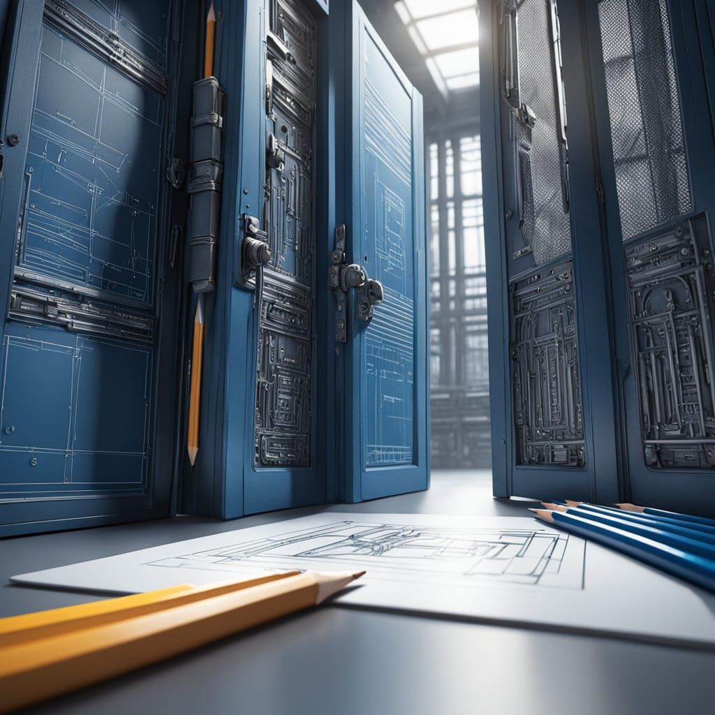 Pencil Hangar Doors Reveal Sketching Thoughts in Dynamic Lig...