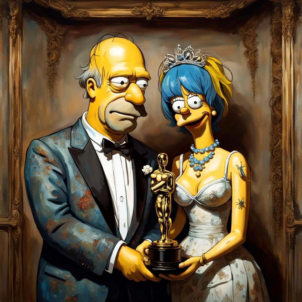 Homer Simpson and Marge Simpson