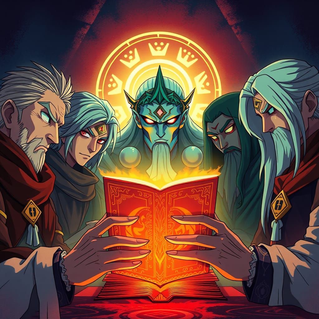 Anime Blood Pact Ceremony in Manga Scan Style