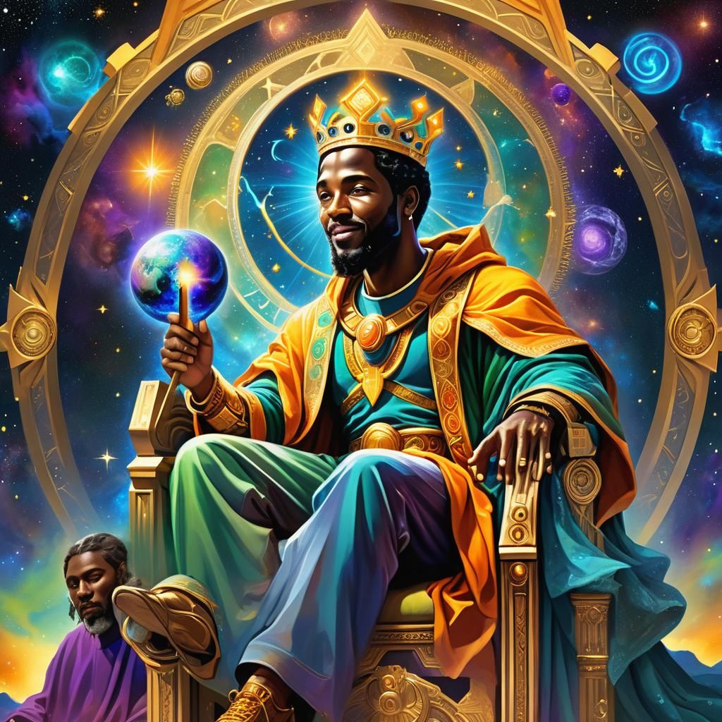 God on His Throne Amidst Celestial Bodies