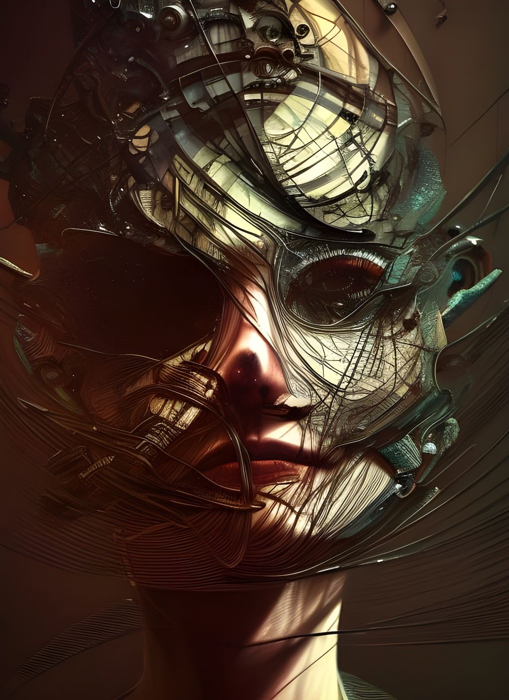 Hyperrealistic Sci-Fi Sadness Photoillustration