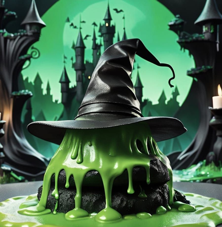 Melting Witch Hat in Oz-Inspired Scene