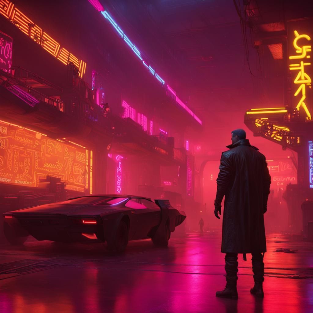 Cyberpunk 2099 Safari with Neon Lights